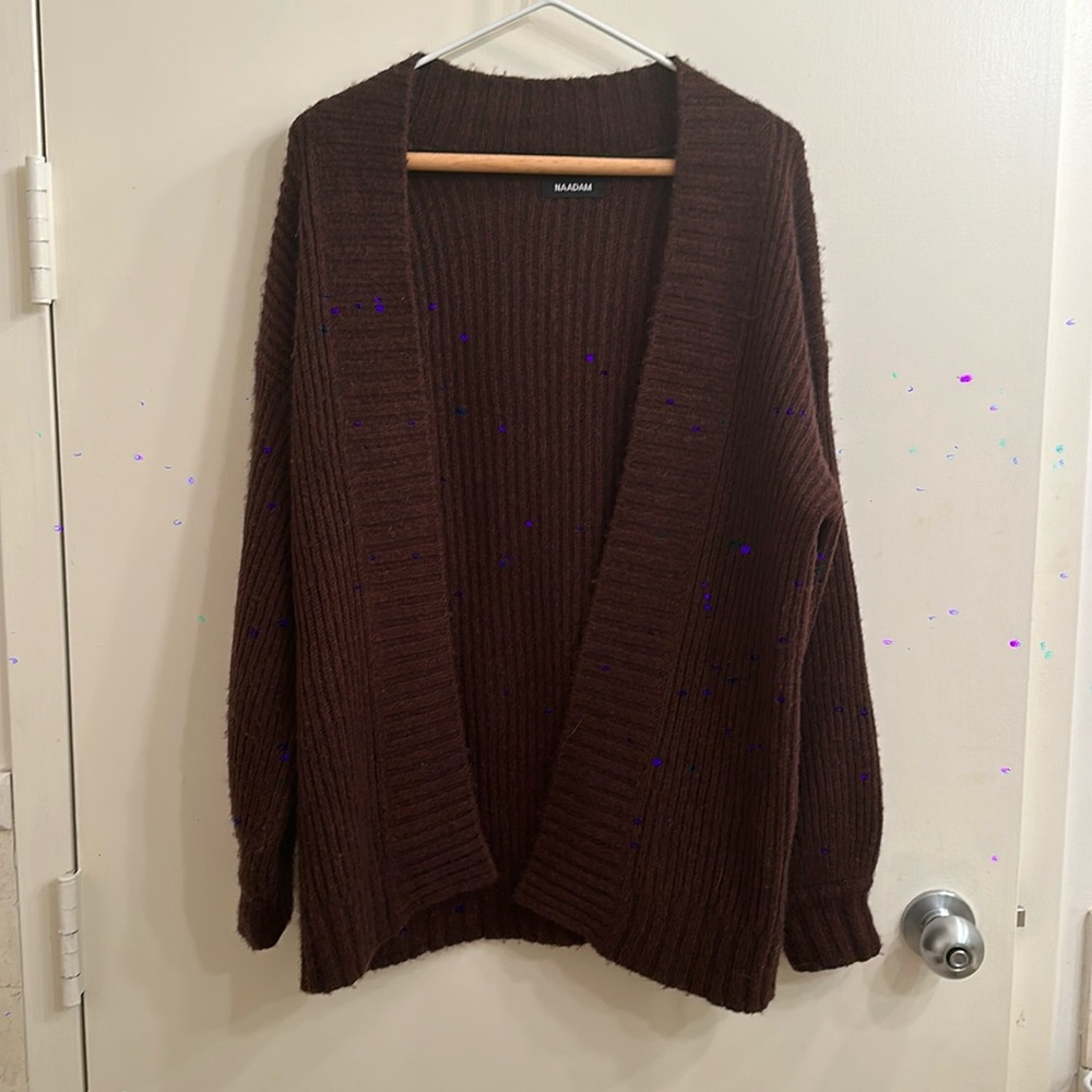 NAADAM Brown Women's Cardigan Sweater